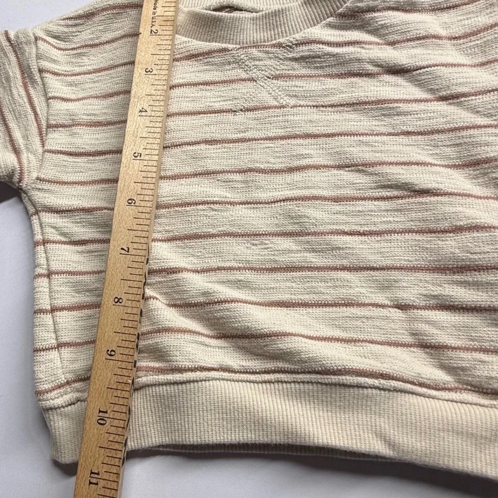 Little Planet by Carter's Organic Stripe Shirt Shorts Set Baby 6M Beige